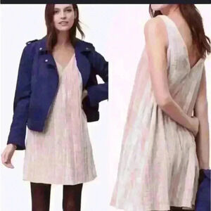 NWT LOFT DRESS 14T blush velvet balletcore Barbiecore